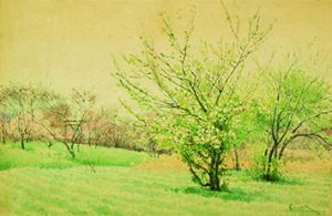 ニ世五姓田芳柳「春郊」