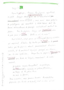 辻邦生・パリ第3大学での講義録（自筆）